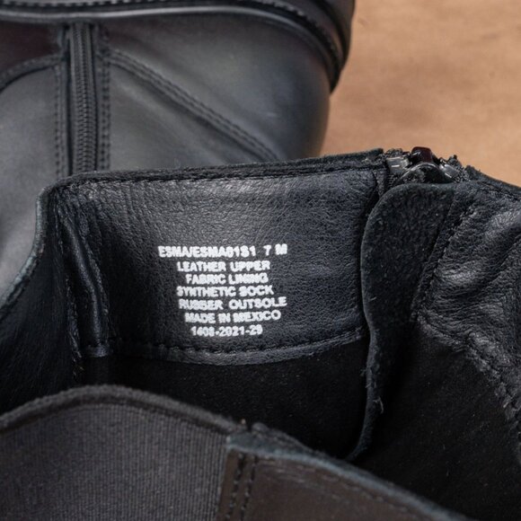 Steve Madden Women Esmao Black Leather Festival Platform Knee Boots sz 7 - Picture 9 of 10